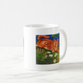 Garten-Katzen-Grafik durch Louis Wain Kaffeetasse (VorderseiteRechts)