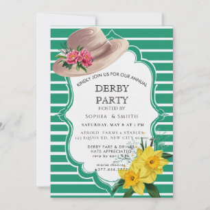 Garten Kentucky Derby Party Einladung Grüner Strei