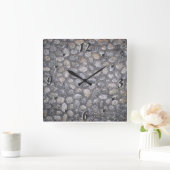 Garten-Kiesel Quadratische Wanduhr (Zuhause)