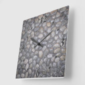 Garten-Kiesel Quadratische Wanduhr (Winkel)