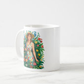 Garten Königin | Florale Gärtnerin Ästhetik Kaffeetasse (Vorderseite Links)