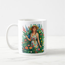 Garten Königin | Florale Gärtnerin Ästhetik Kaffeetasse