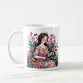 Garten Königin | Florale Gärtnerin Ästhetik Kaffeetasse
