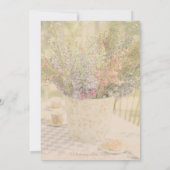 Garten-Landchic-Weiche verblaßte Blumen Einladung (Rückseite)