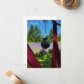 Garten Lantern & Lavendel Field Mitteilungskarte (Vorderseite/Rückseite Beispiel)