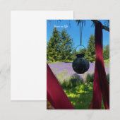 Garten Lantern & Lavendel Field Mitteilungskarte (Vorne/Hinten)