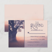 Garten Lichter Baum rustikale Hochzeit RSVP Karte (Vorne/Hinten)