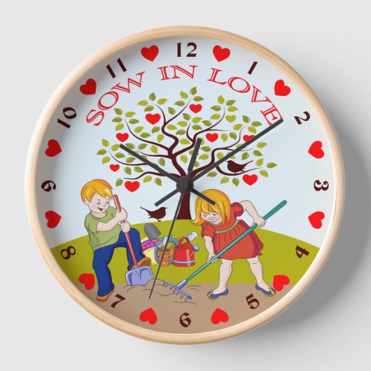 Gärten, Liebe, Uhr (Vorderseite)