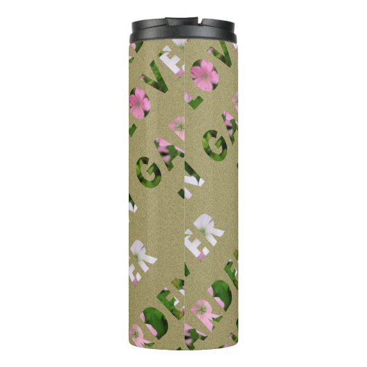 Garten-Liebhaber-Blumen-Entwurf Thermosbecher (Rückseite)