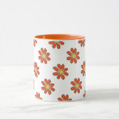 Garten Liebhaber Blumenmuster Orange Gelb Tasse (Zentrum)