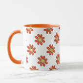 Garten Liebhaber Blumenmuster Orange Gelb Tasse (Links)