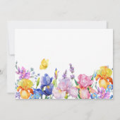 Garten Lila Blume Blüte Babydusche Einladung (Rückseite)