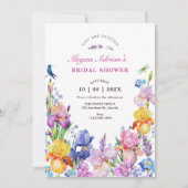 Garten Lila Blume Blüte Brautparty Einladung (Vorderseite)