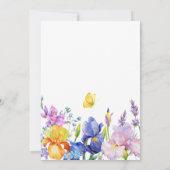 Garten Lila Blume Blüte Brautparty Einladung (Rückseite)