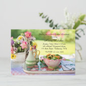 Garten-Lunch-Einladung Einladung (Stehend Vorderseite)