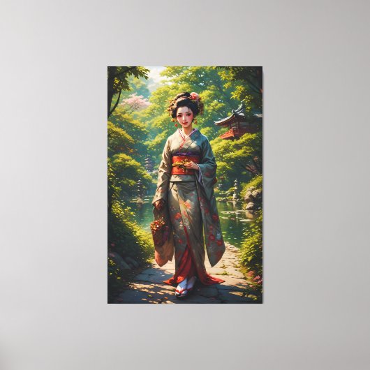 Garten-Maiden Leinwanddruck (Vorderseite)