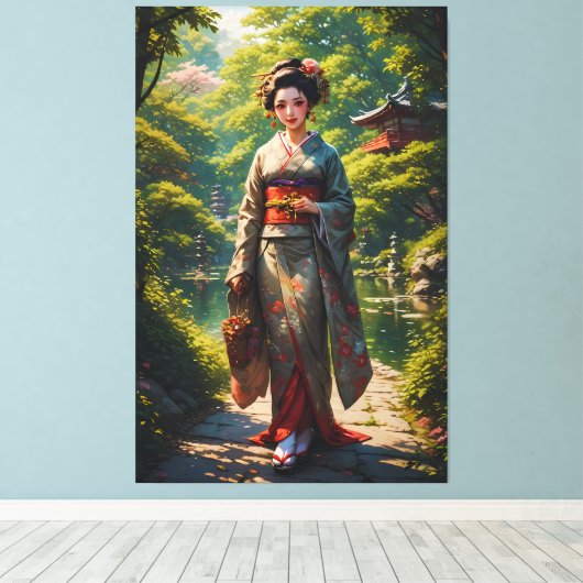 Garten-Maiden Leinwanddruck (Insitu (Holzboden))