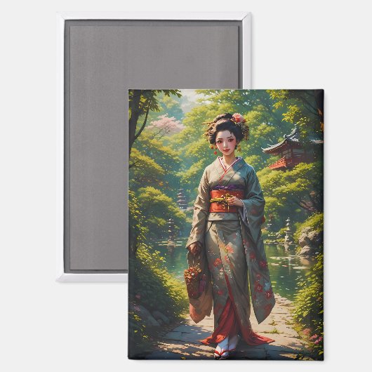 Garten-Maiden Magnet (Vorderseite/Rückseite)