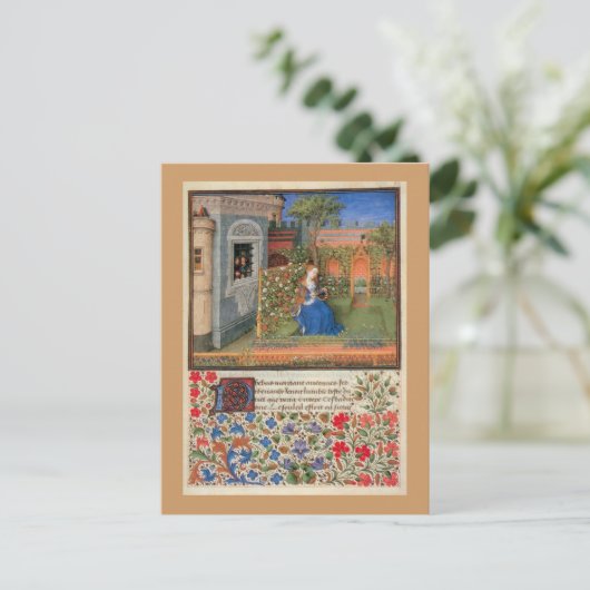 Garten-Maiden Postkarte (Stehend Vorderseite)