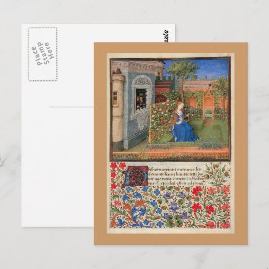 Garten-Maiden Postkarte (Vorne/Hinten)