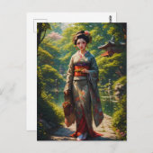 Garten-Maiden Postkarte (Vorne/Hinten)