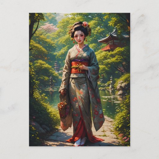 Garten-Maiden Postkarte (Vorderseite)