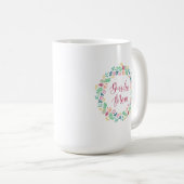 Garten-Mama-Blumenkranz Bunt  Kaffeetasse (VorderseiteRechts)