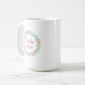 Garten-Mama-Blumenkranz Bunt  Kaffeetasse (Vorderseite Links)