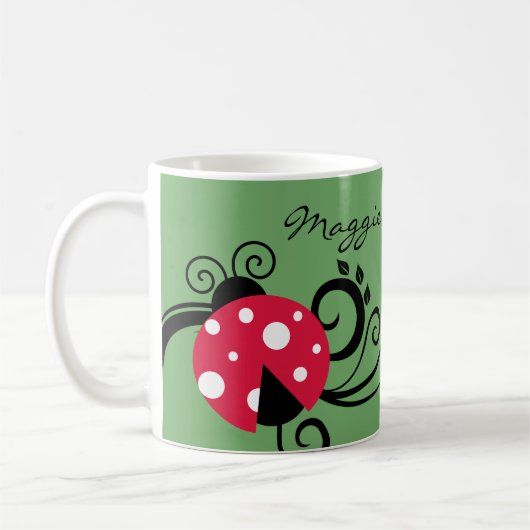 Garten Marienkäfer Botanisch Kaffeetasse (Links)