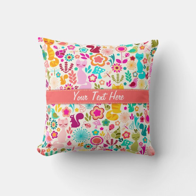 Garten-Miezekatze Kissen (Vorderseite)