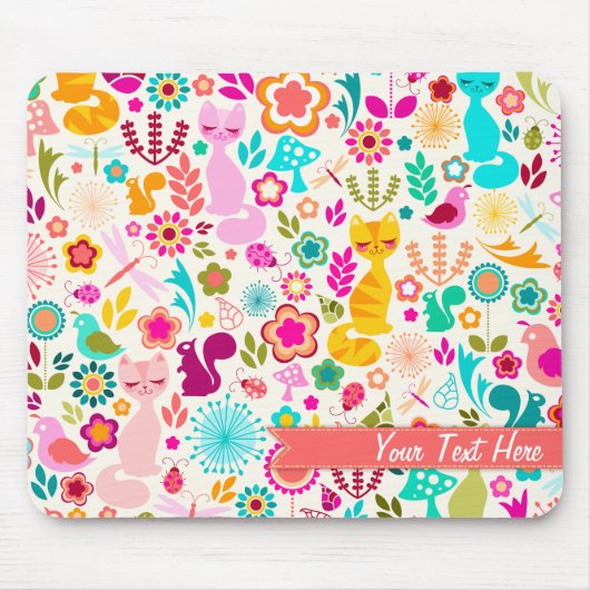 Garten-Miezekatze Mousepad (Vorne)