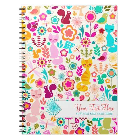 Garten-Miezekatze Notizblock (Vorderseite)