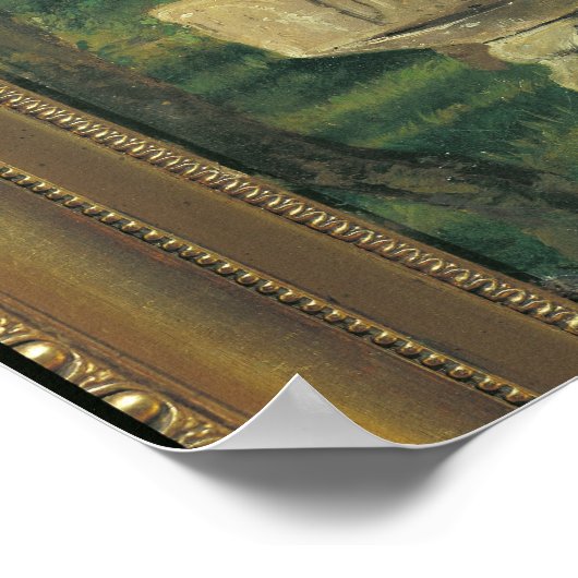 Garten mit antiker Taufe Poster (Ecke)