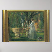 Garten mit antiker Taufe Poster (Vorne)