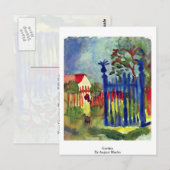 Garten mit August Macke Postkarte (Vorne/Hinten)