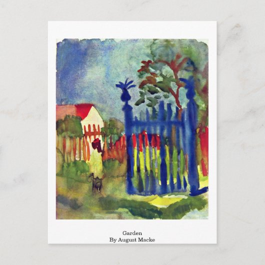 Garten mit August Macke Postkarte (Vorderseite)