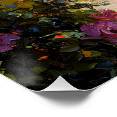 Garten mit blühenden Rose und Wasserbrunnen Poster (Ecke)