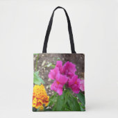 Garten mit Blumen im Freien Tasche (Vorderseite)