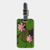 Garten mit Blütenblumen, Rosa Lotus, Gepäckanhänger (Vorderseite vertikal)