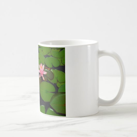 Garten mit Blütenblumen, Rosa Lotus, Kaffeetasse (Rechts)