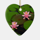 Garten mit Blütenblumen, Rosa Lotus, Keramikornament (Rechts)