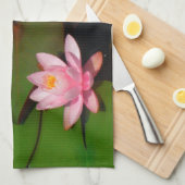 Garten mit Blütenblumen, Rosa Lotus, Küchentuch (Viertel Falte)
