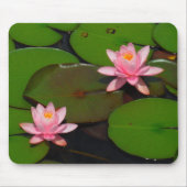 Garten mit Blütenblumen, Rosa Lotus, Mousepad (Vorne)