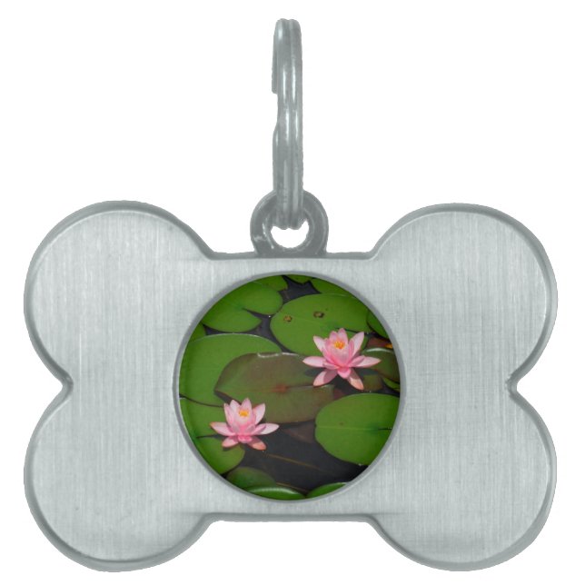 Garten mit Blütenblumen, Rosa Lotus, Tiermarke (Vorderseite)