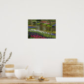 Garten mit Blütenpflanzen, Keukenhof, 2 Poster (Küche)