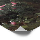 Garten mit Burg - Rose - Vintage Kunst Poster (Ecke)