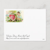 Garten mit Cupid Feiertagspostkarte (Rückseite)