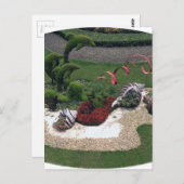 Garten mit Delphinen Postkarte (Vorne/Hinten)