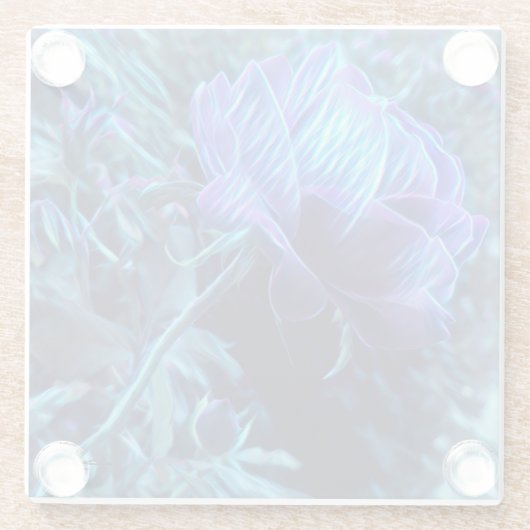 Garten mit elektrischer Rose Glasuntersetzer (Rückseite)