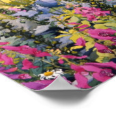 Garten mit Foxhandschuhen Poster (Ecke)